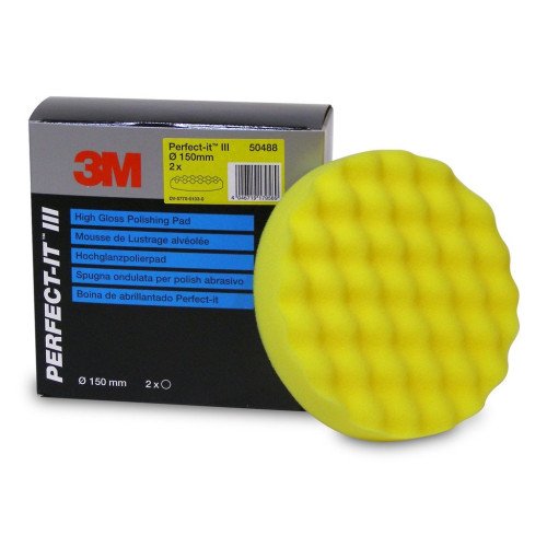 Burete Polish Mediu 3M Perfect-It High Gloss Polishing Pad, Galben, 150mm
