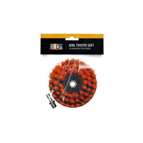 Perie Mocheta Moale cu Adaptor Bormasina ADBL Twister Soft, 125mm
