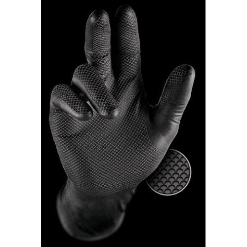 Manusi Nitril Texturat Grippaz, L, 50 buc