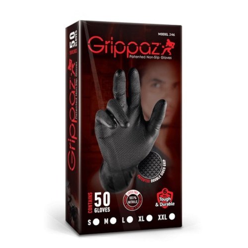 Manusi Nitril Texturat Grippaz, L, 50 buc