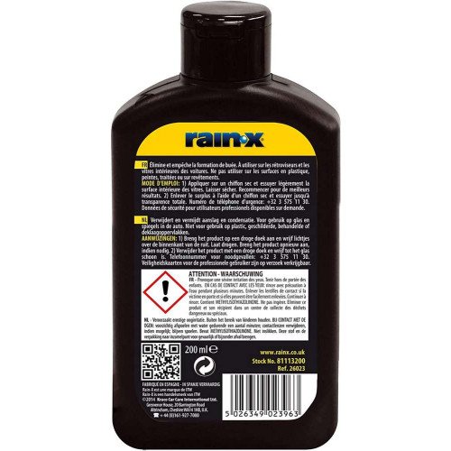 Solutie Anti Ceata Parbriz Rain-X Anti-Fog, 200ml