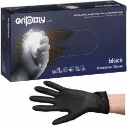 Manusi Nitril Gripzzly, Negru, XL, 50 buc