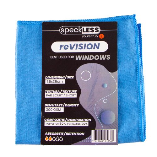 Laveta Microfibra Geamuri si Inox speckLESS reVISION, 300 GSM, 35x35cm