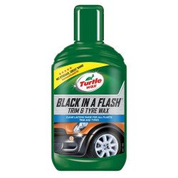 Solutie Cauciuc si Cheder Auto Turtle Wax Black In A Flash Trim and Tyre Wax, 300ml