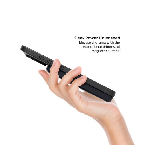 Baterie Externa Compatibila MagSafe Vetter MagBank Elite 5s Qi2, 5000mAh
