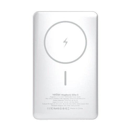 Baterie Externa Vetter MagBank Elite 5, Acumulator MagSafe, Silver