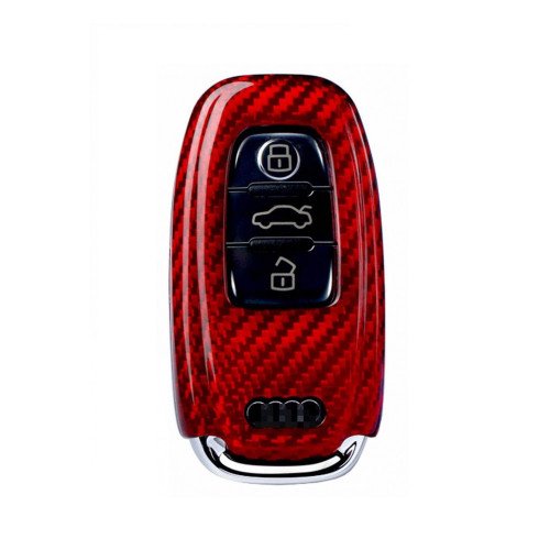 Husa Cheie Audi A1, A3, A4, Q5, Q7 Vetter Carbon, Glossy Red