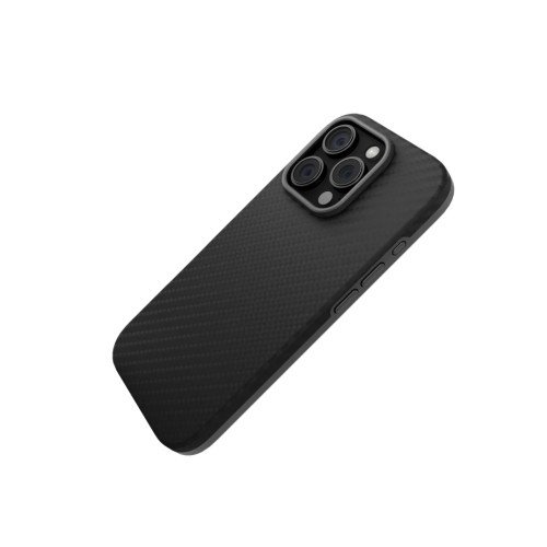Husa Iphone 16 Pro Max Clip-On MagSafe Vetter Aramid Fiber Hybrid Kevlar Slim, Negru