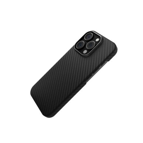 Husa iPhone 16 Pro Max Clip-On MagSafe Vetter Aramid Fiber Kevlar, Negru